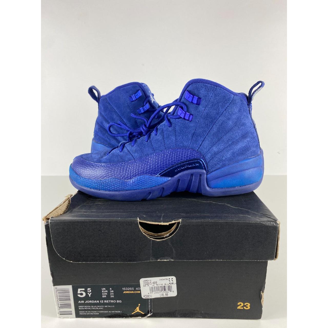 Air Jordan 12 Retro BG GS Deep Royal Blue Sneakers. Depop