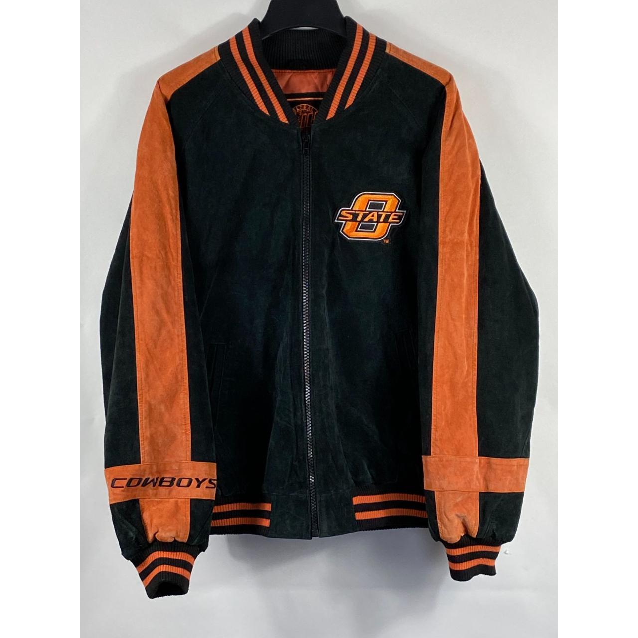 Vintage G-III Suede/Leather Varsity Style Bomber... - Depop