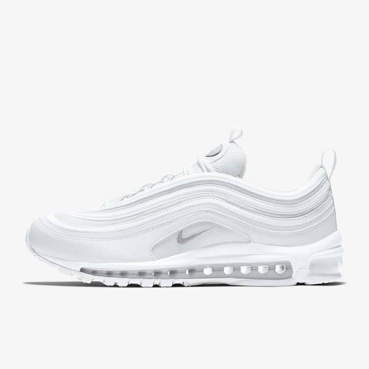 Nike Air Max 97s triple white wolf Grey. Haven't... - Depop