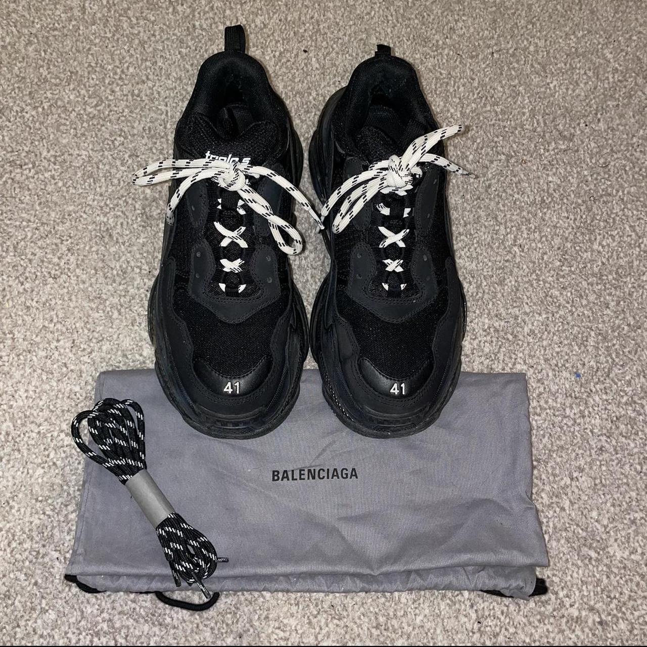 Black Balenciaga Triple S From Flannels proof of