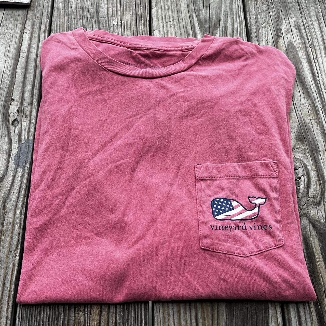 Vineyard Vines Pink American Themed T Shirt Men's... Depop