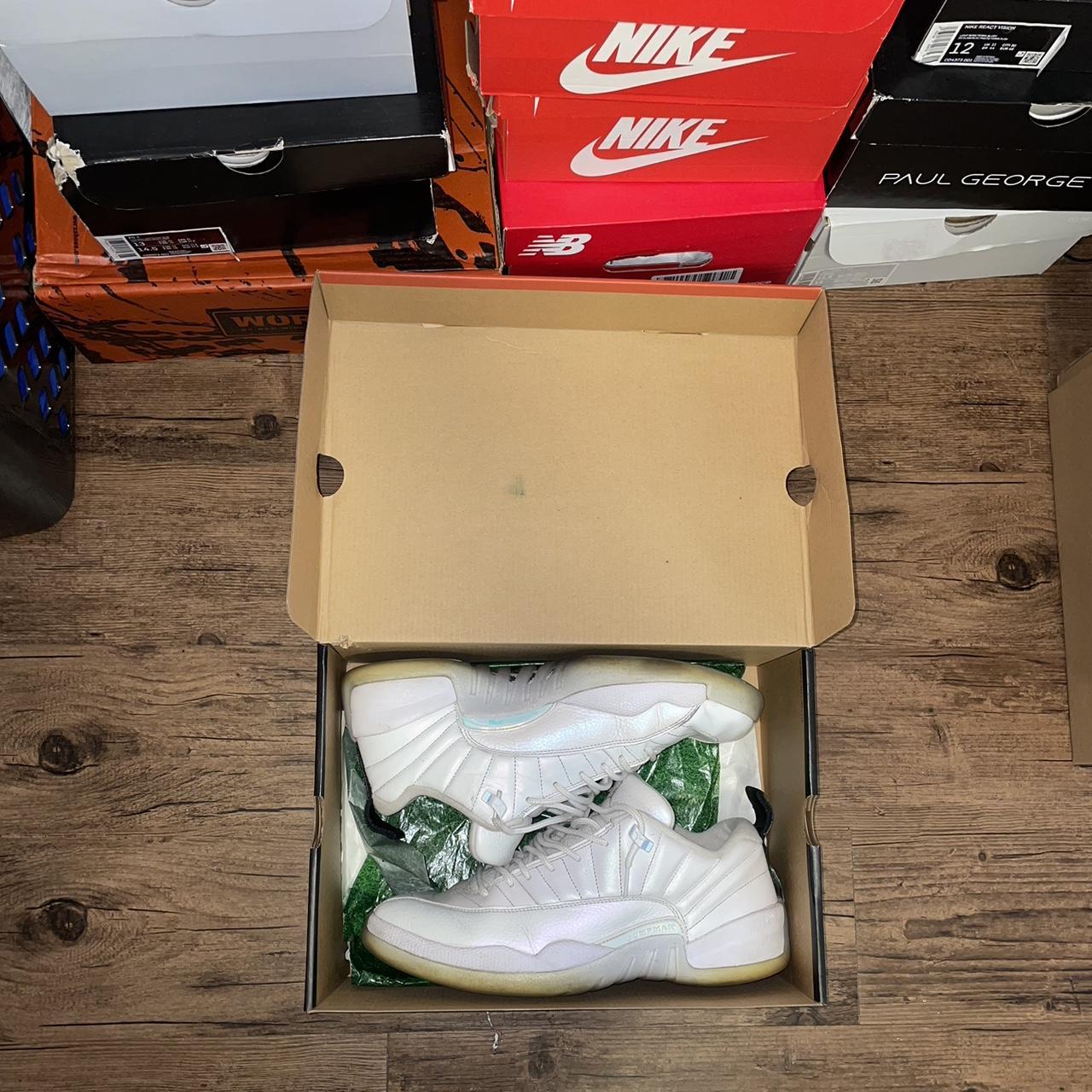 retro 12 low white