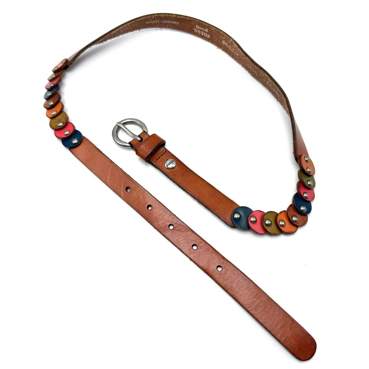 Fossil Women's Belt - Tan/Multi – Fossil Boho Lea… - image 6