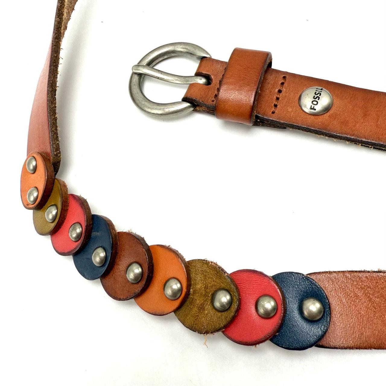 Fossil Women's Belt - Tan/Multi – Fossil Boho Lea… - image 2