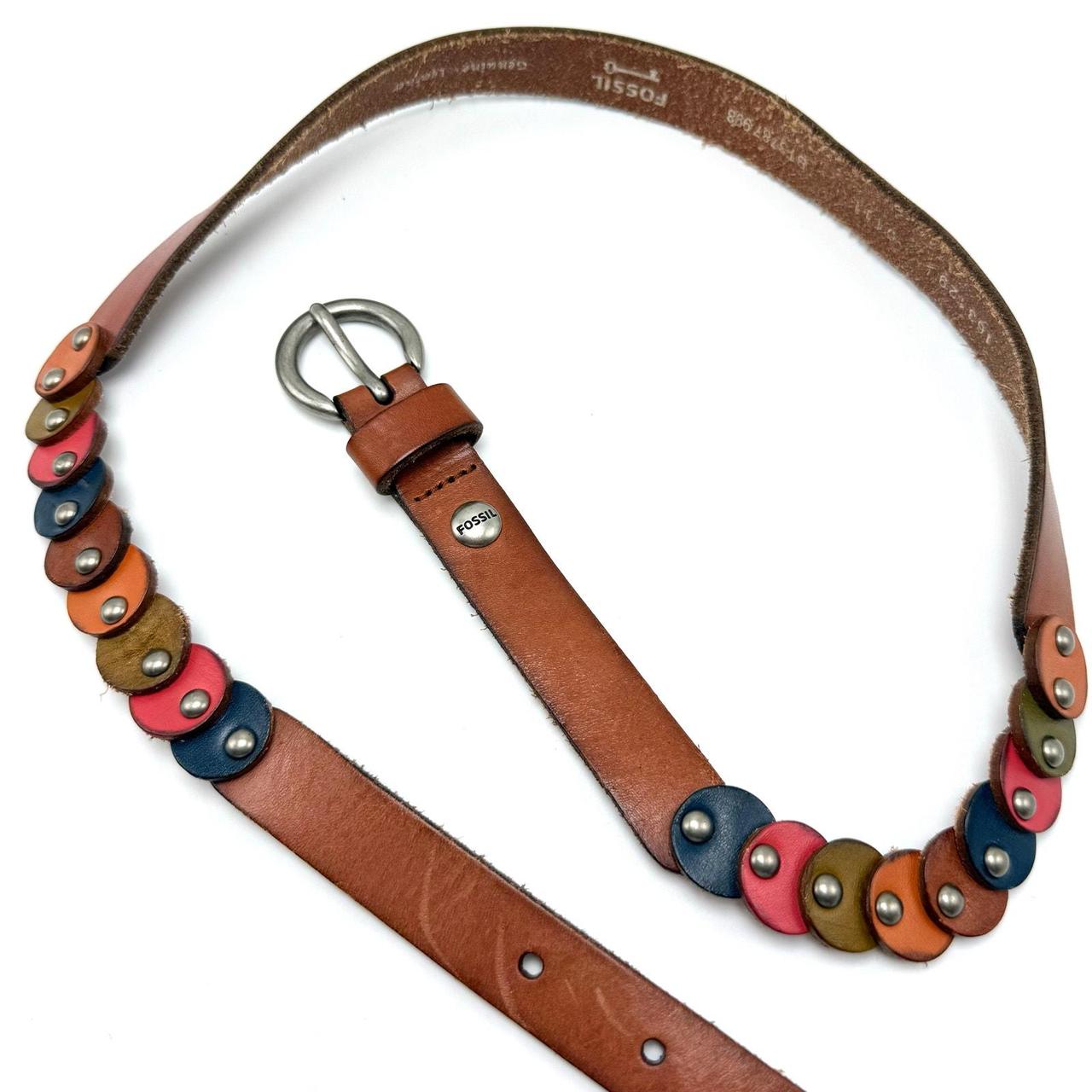 Fossil Women's Belt - Tan/Multi – Fossil Boho Lea… - image 1