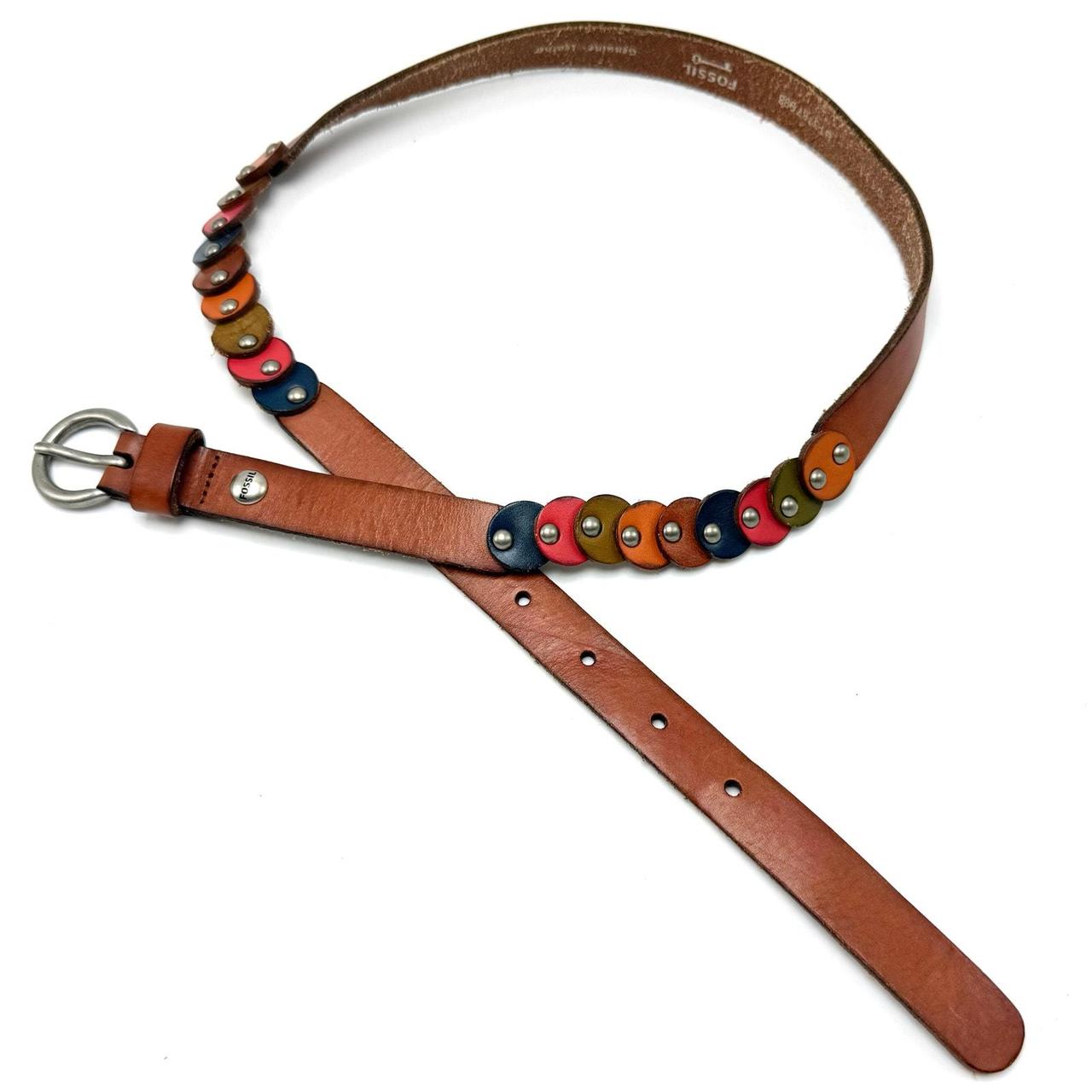 Fossil Women's Belt - Tan/Multi – Fossil Boho Lea… - image 3