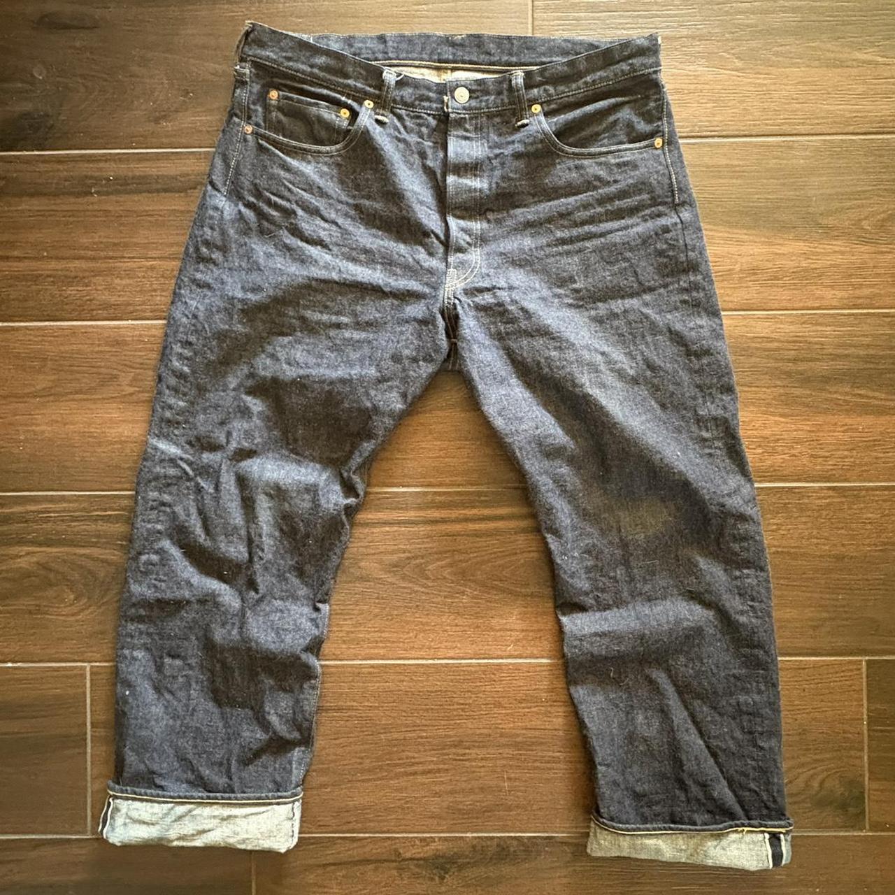 Men's Jeans - Navy/Blue - 36" – Raw Selvedge denim jeans, from Japan, Made …