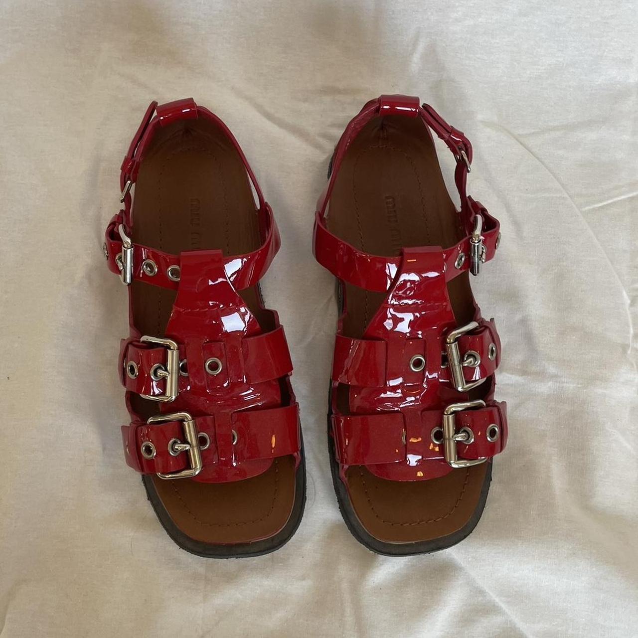 Miu Miu Women's Sandals - Red - US 7.5 – Red Miu … - image 7