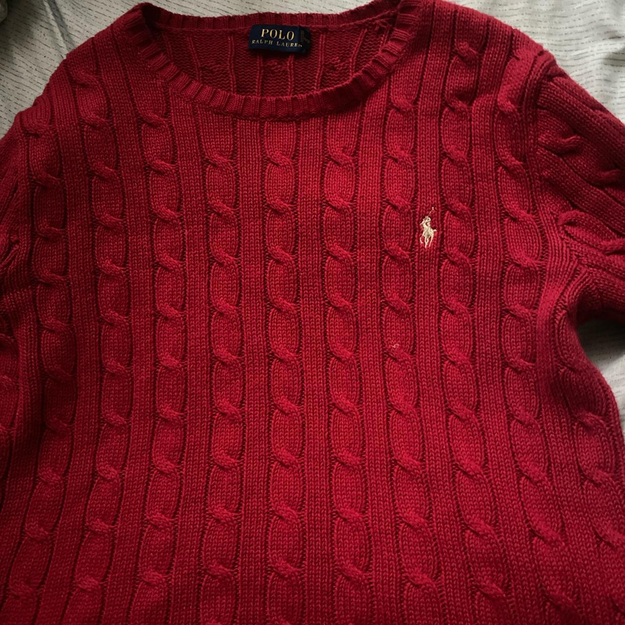 NWT Red Polo Sweater #polo #smallfiting #cochette - Depop