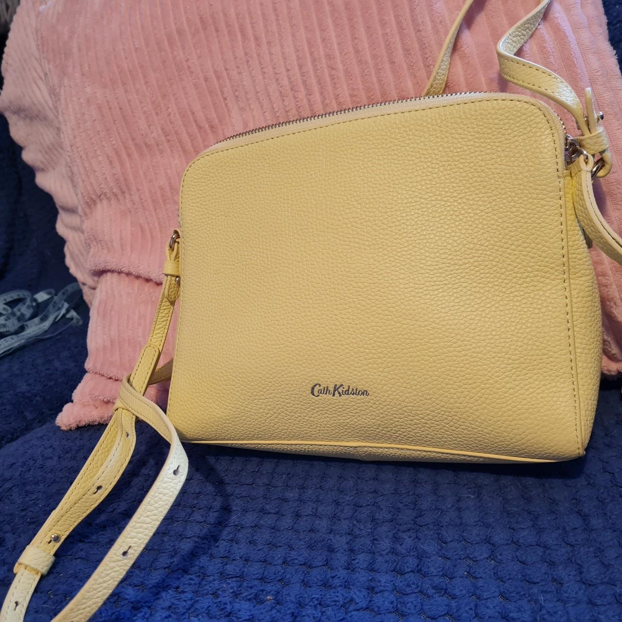 Cath kidston summery yellow leather bag Happy to