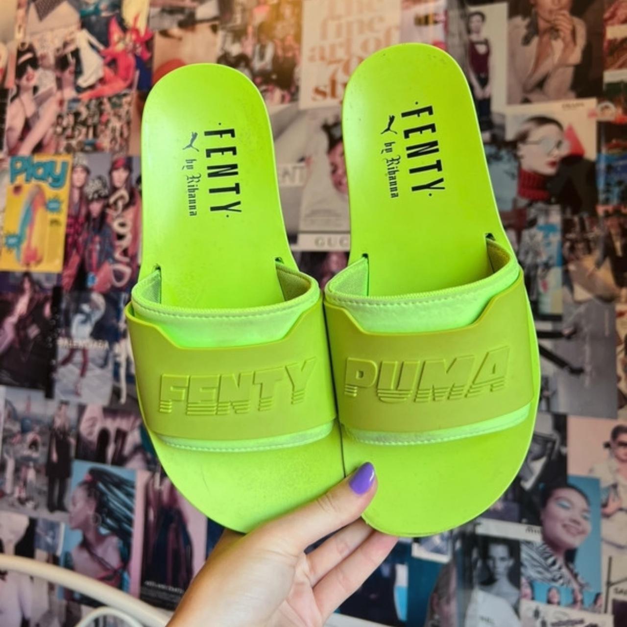 Fenty puma slides green hotsell