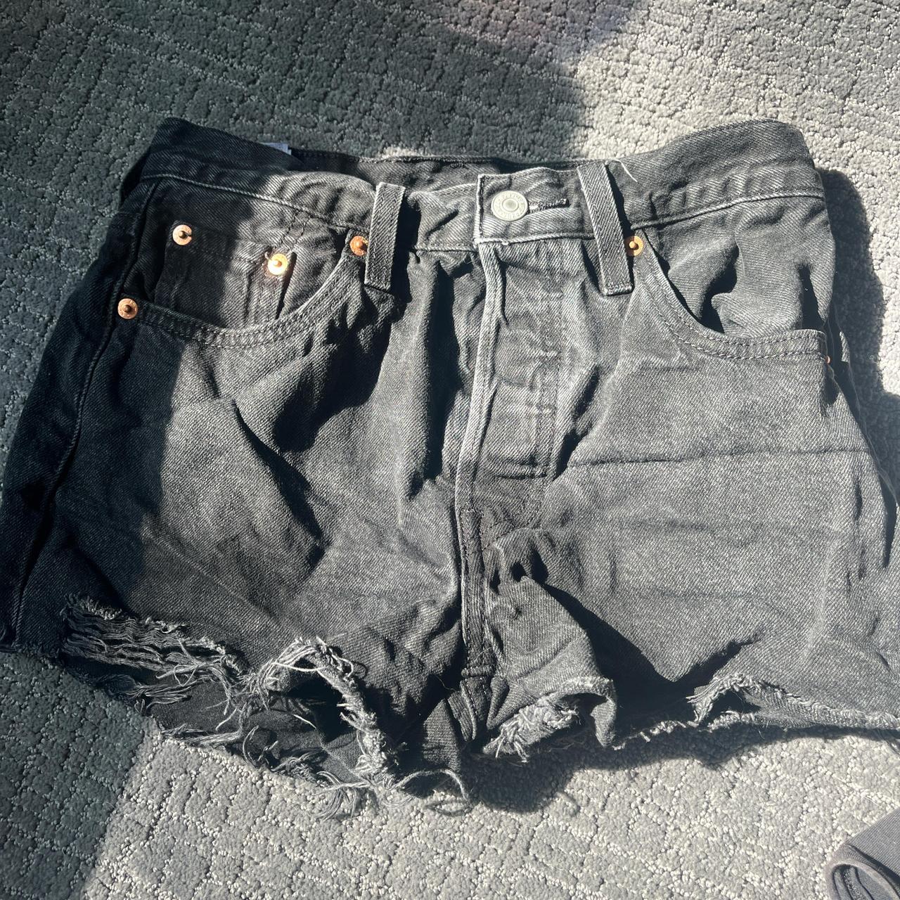 Black 501 shorts best sale