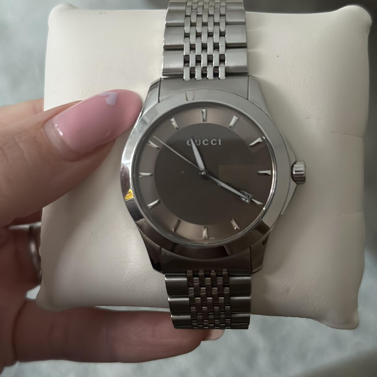 Small Mens Gucci Watch Authentic Pre Owned Gucci YA126406 G-Timeless