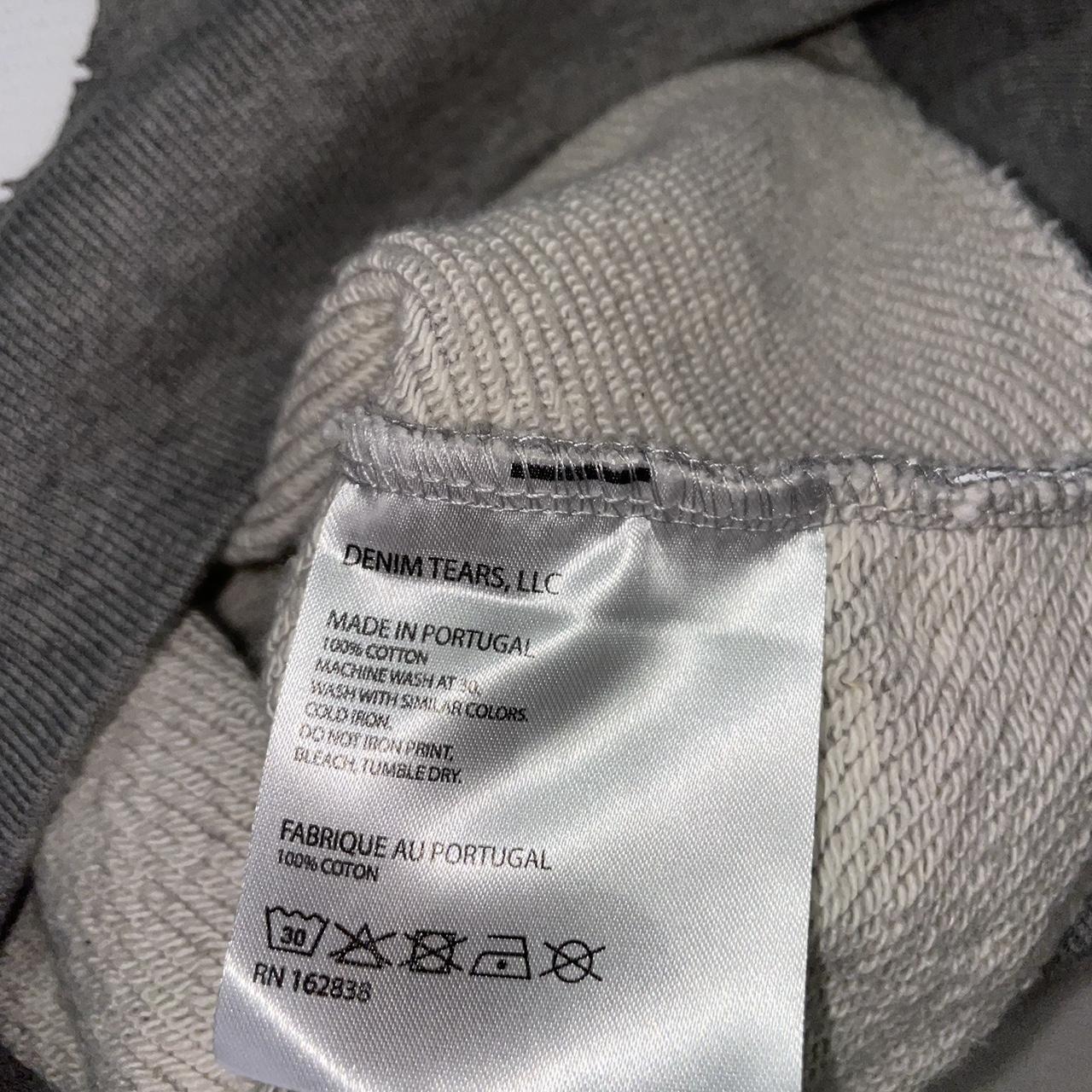 Denim Tears Grey all over wreath hoodie SIZE UK... - Depop