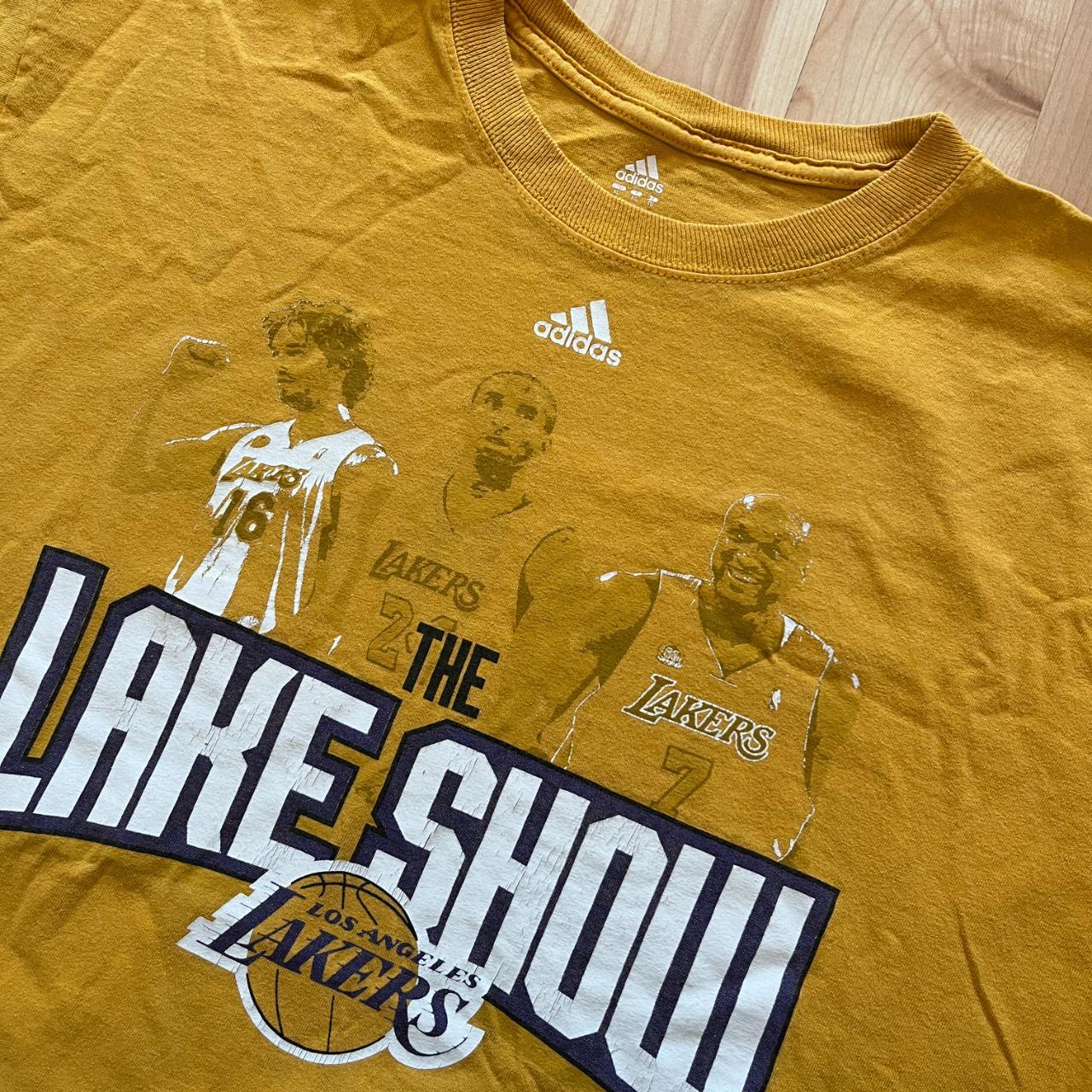 Vintage Y2k Los Angeles Lakers the Lake Show Adidas T-shirt XL 