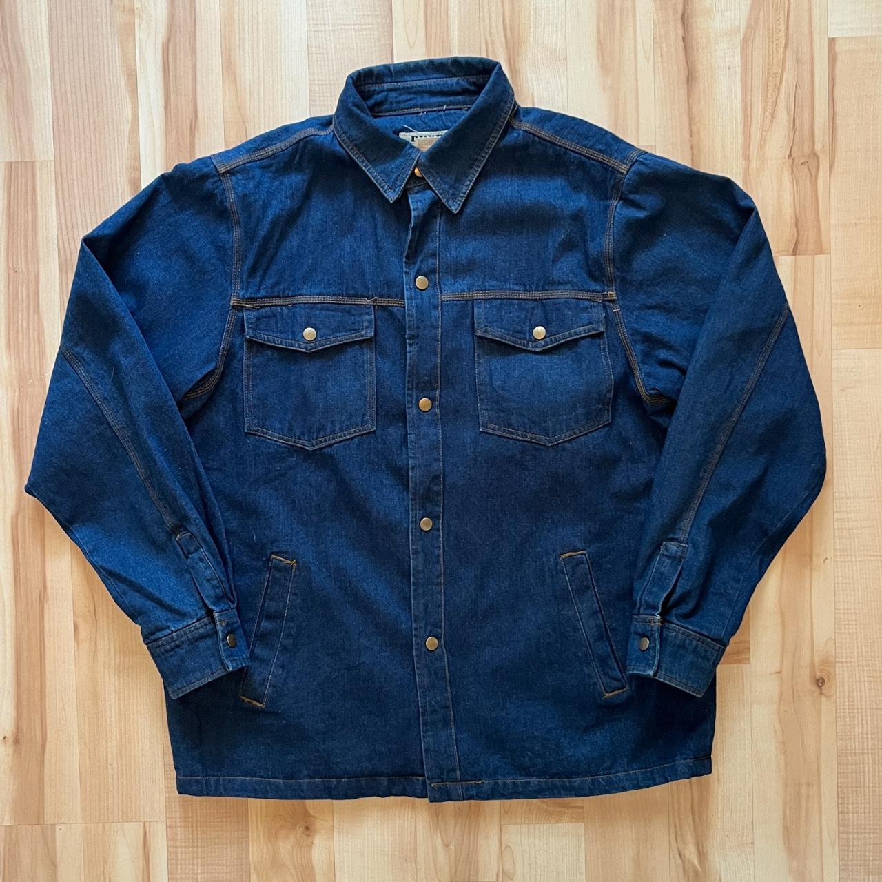 DUKE HABAND Jacket Mens Size Medium Blue Denim Lined... - Depop