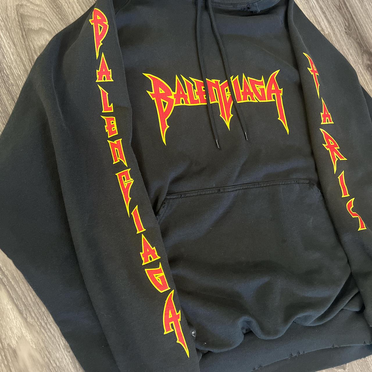 100 authentic Balenciaga Paris Hoodie Very. Depop