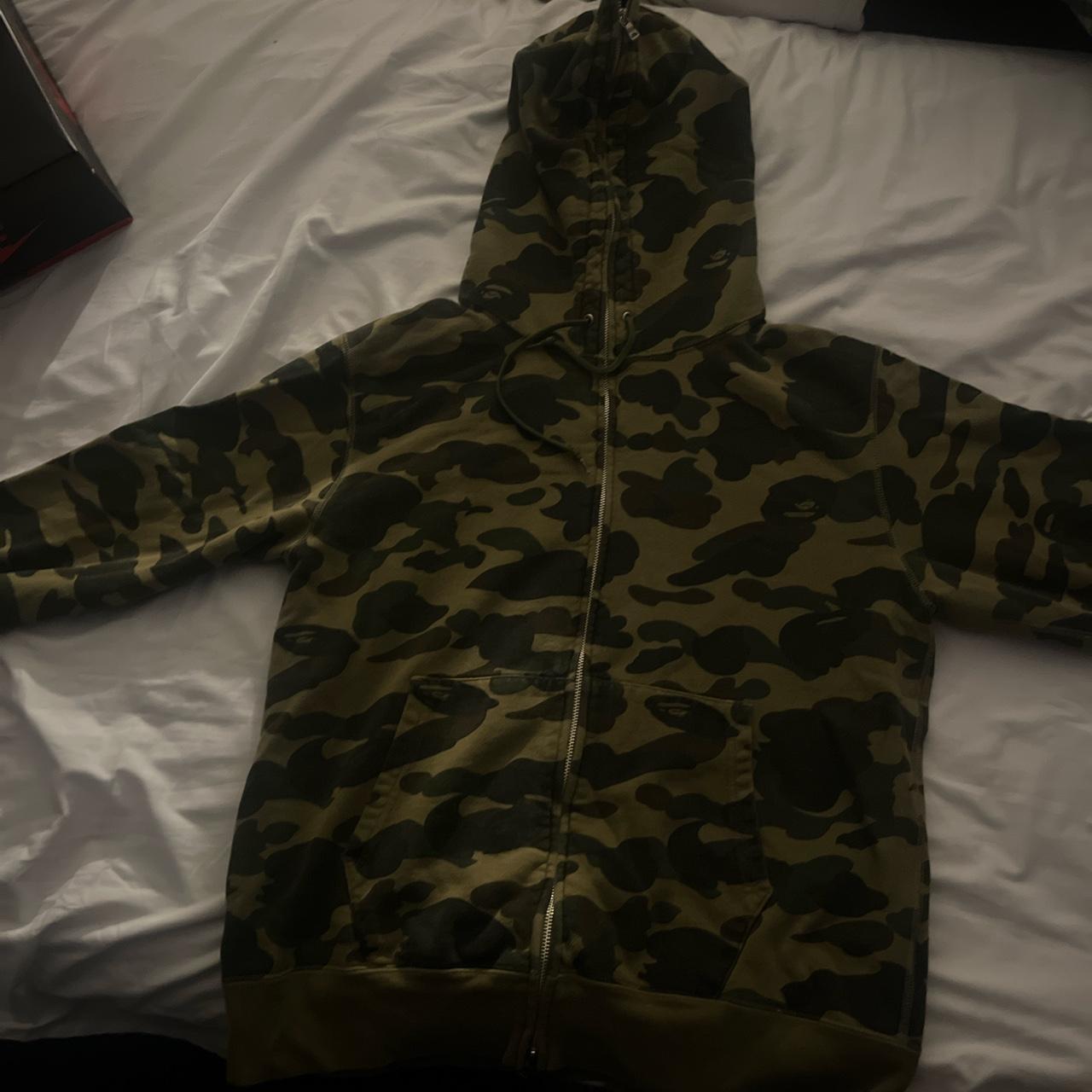 Bathing Ape 1st Camo Zip Up Hoodie - Says XL but... - Depop