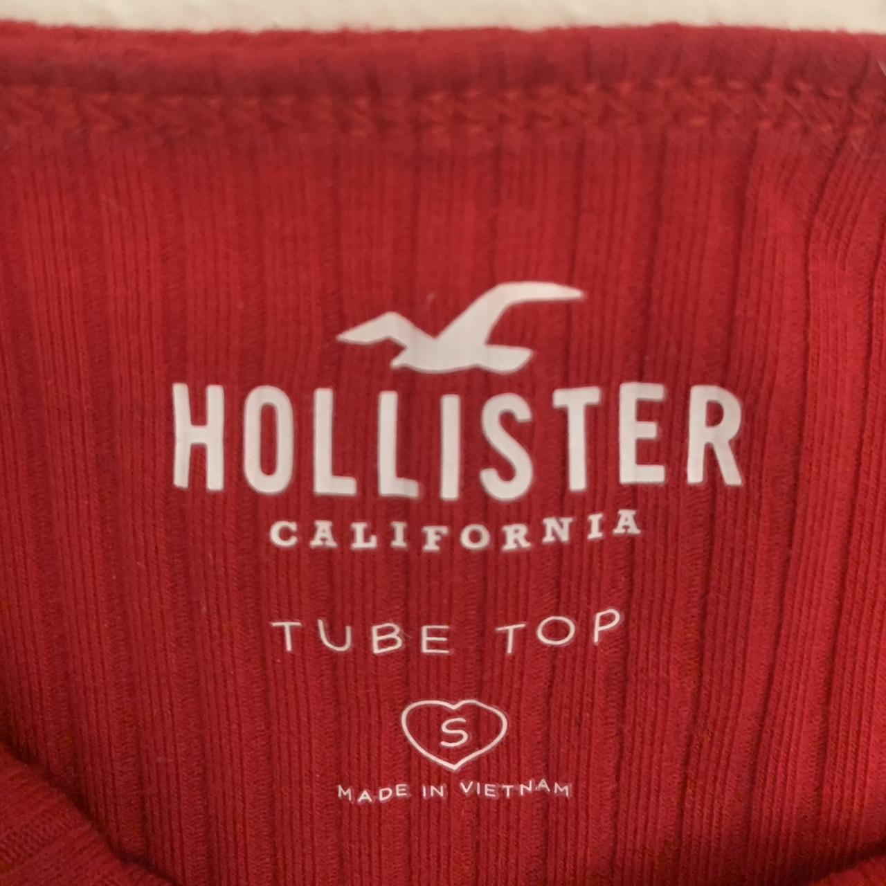 stretchy red hollister tube top size small some... Depop