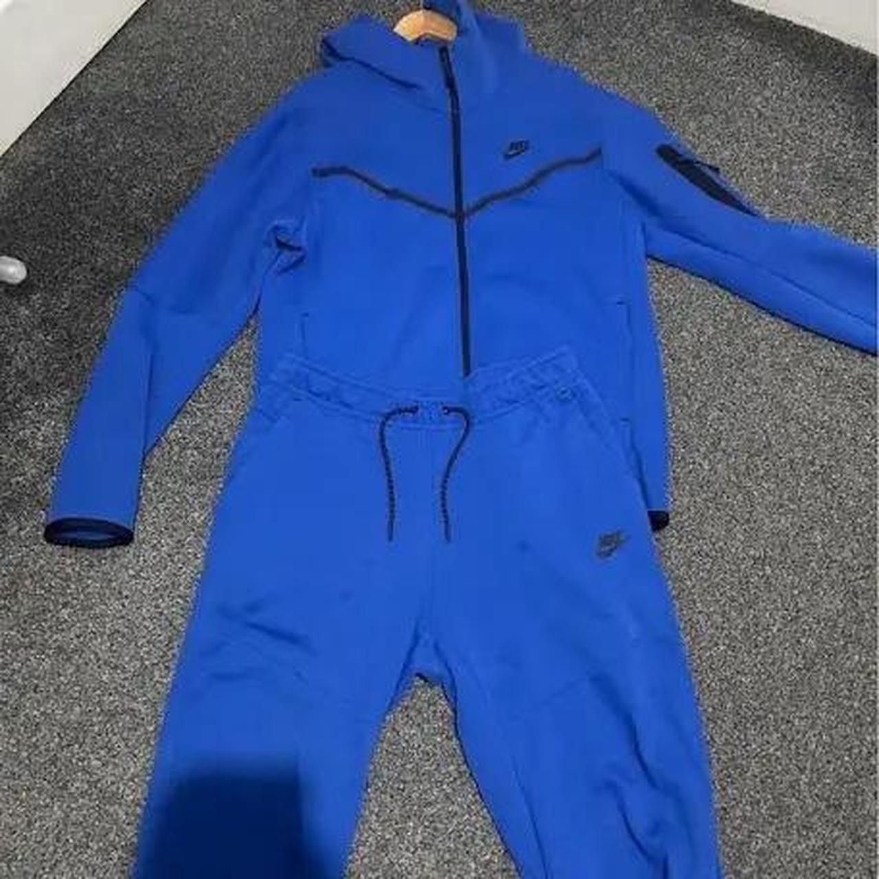 royal blue nike tech fleece tracksuit