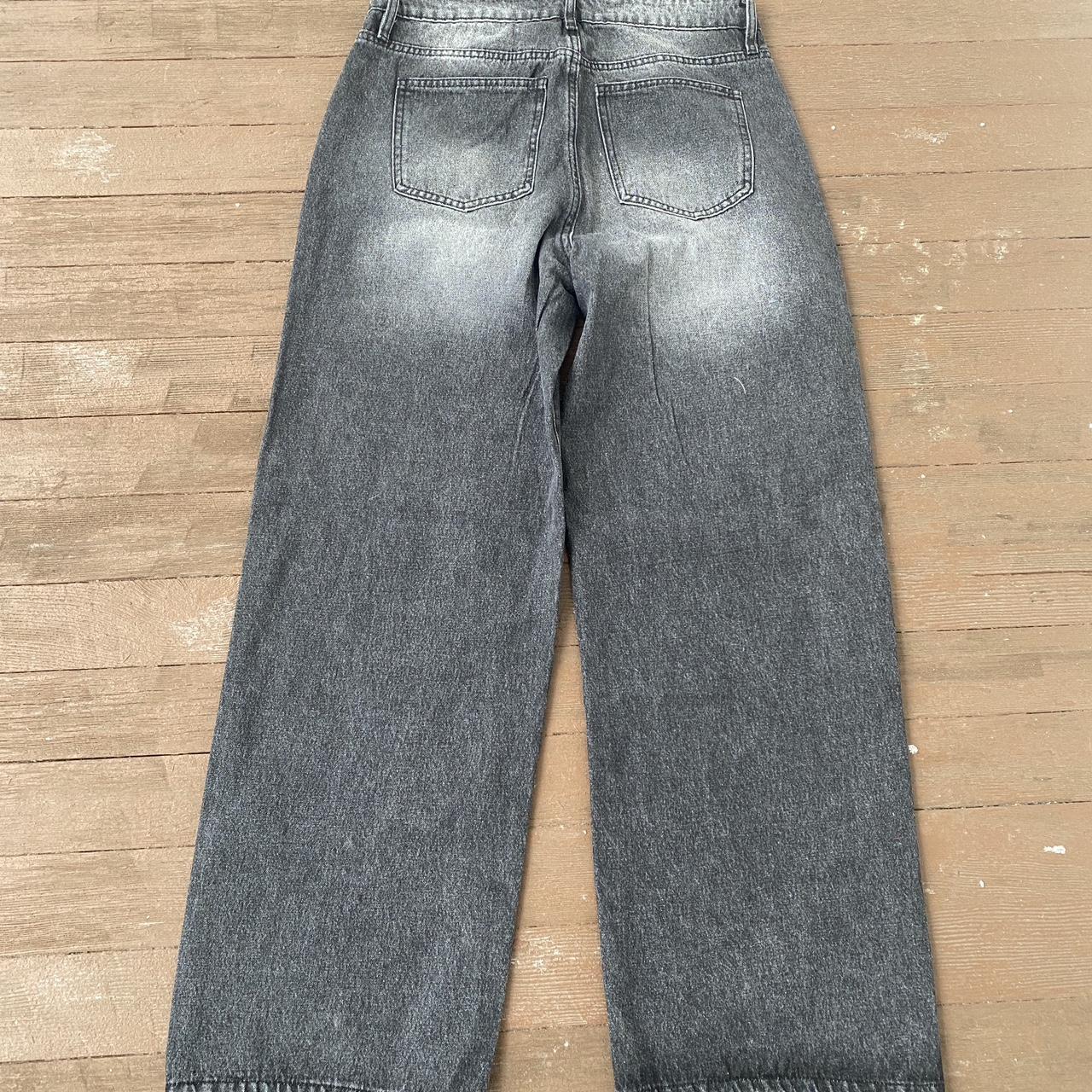 Black washed straight leg jeans Size 13 Brand new... - Depop