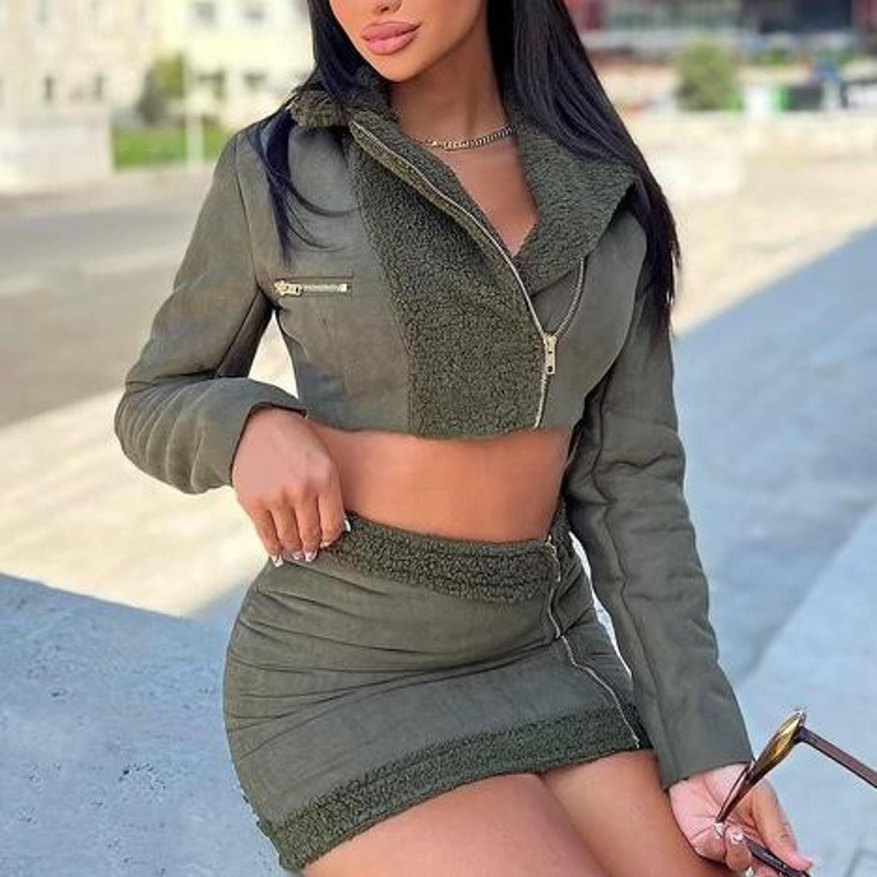 XS Fashion Nova Mini Skirt and Jacket Set Never