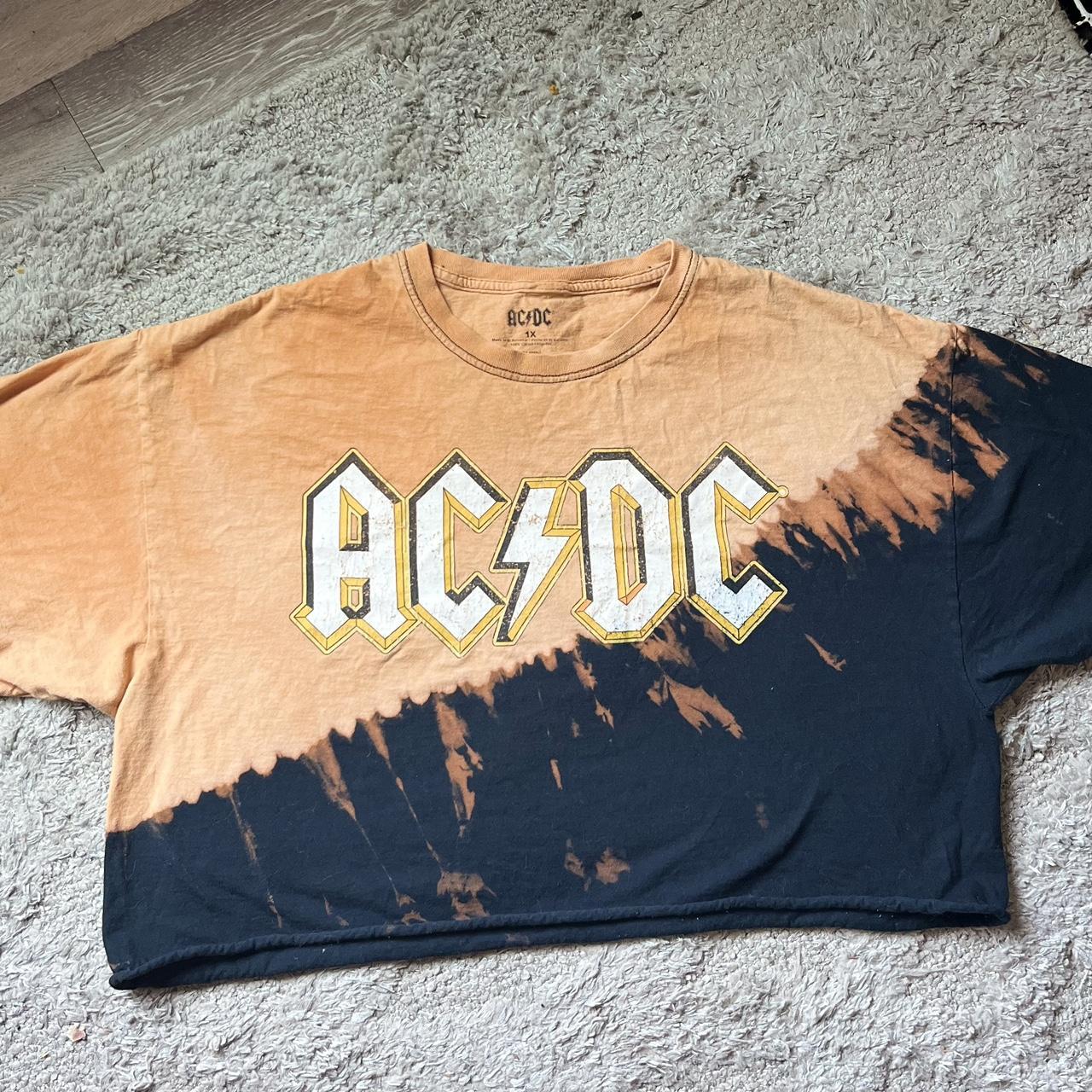 Cropped Grungy AC/DC T-Shirt🧡🖤 #ACDC #Grunge #Punk... - Depop