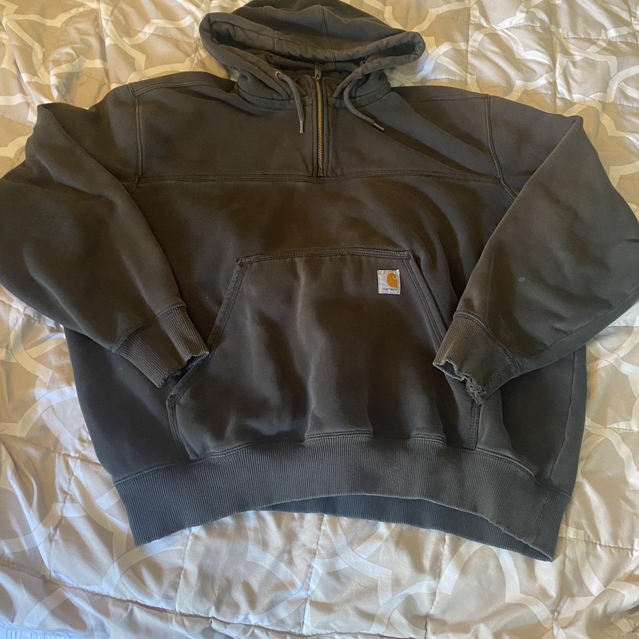 QUARTER ZIP CARHART HEAVYWEIGHT NORMAL FIGHT 2XL... - Depop