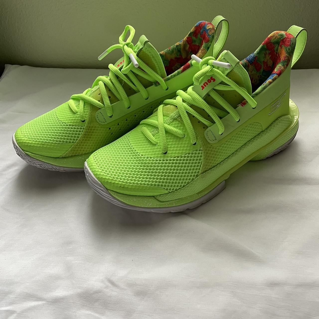 Patch Shoes Stephen Curry Shoes Kids Green Mismatched Shoes Steph