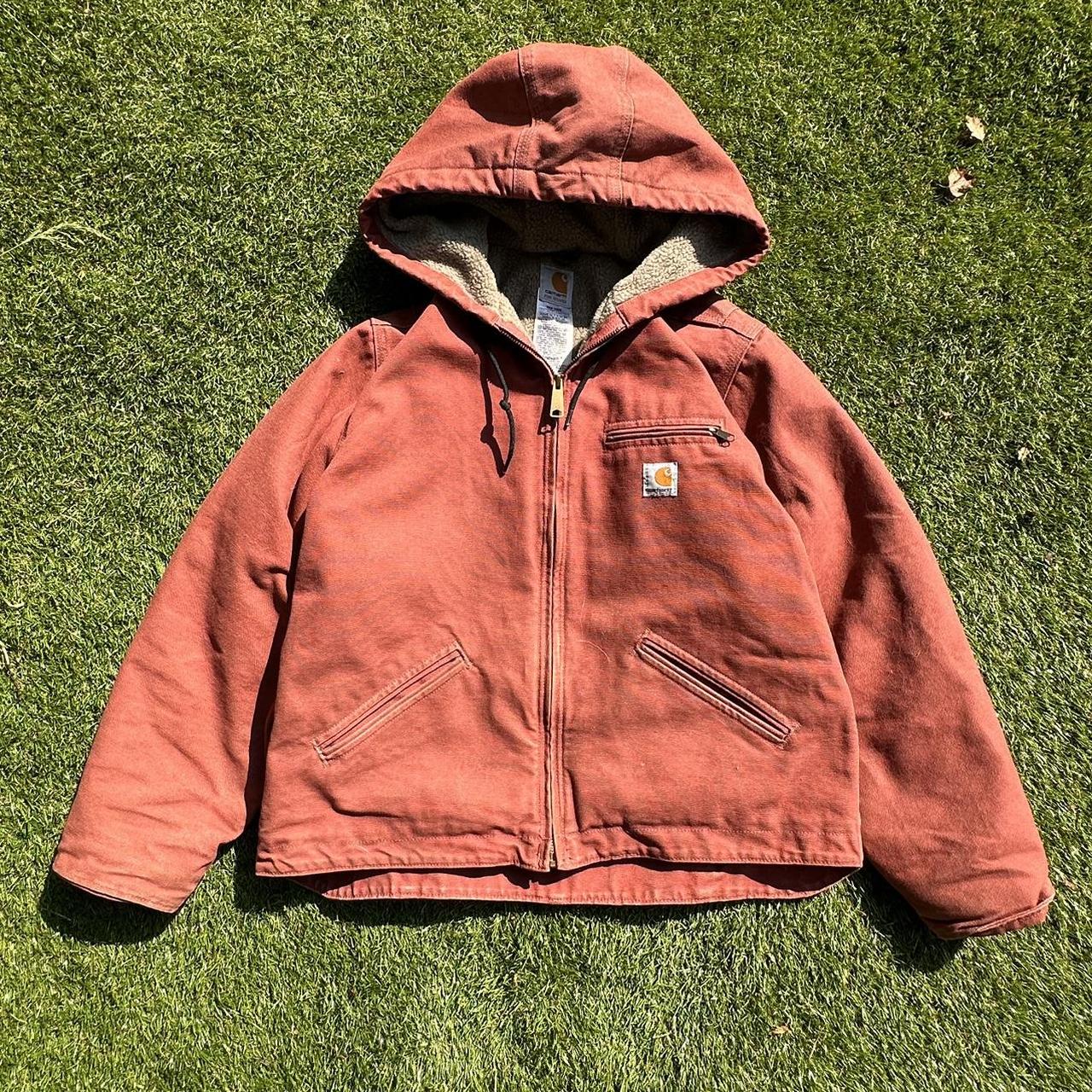 Vintage pink Carhartt WJ141 vrs Canvas Sherpa Lined. Depop