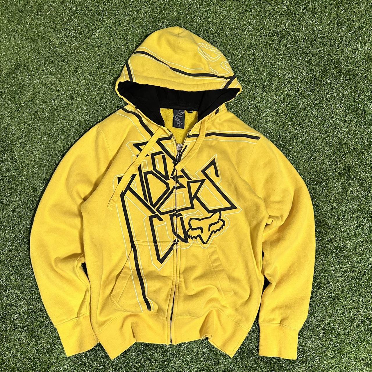 Yellow fox racing hoodie sale