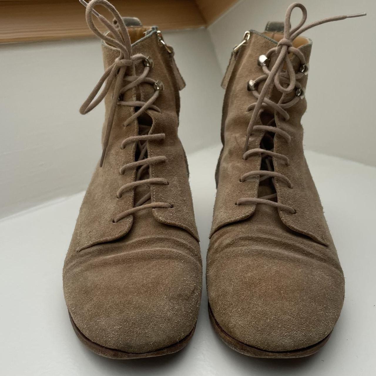 Sézane Eugenie Boots Beige Suede Size 38 See Depop