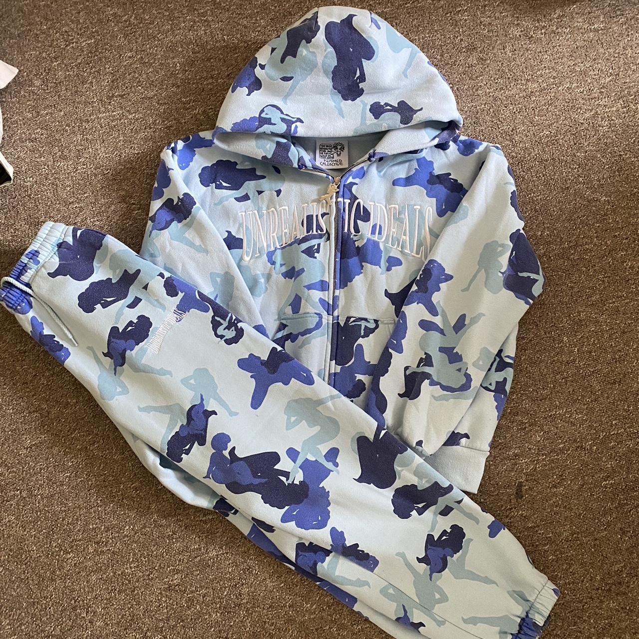 Named collective blue tracksuit zip up Sold out... - Depop