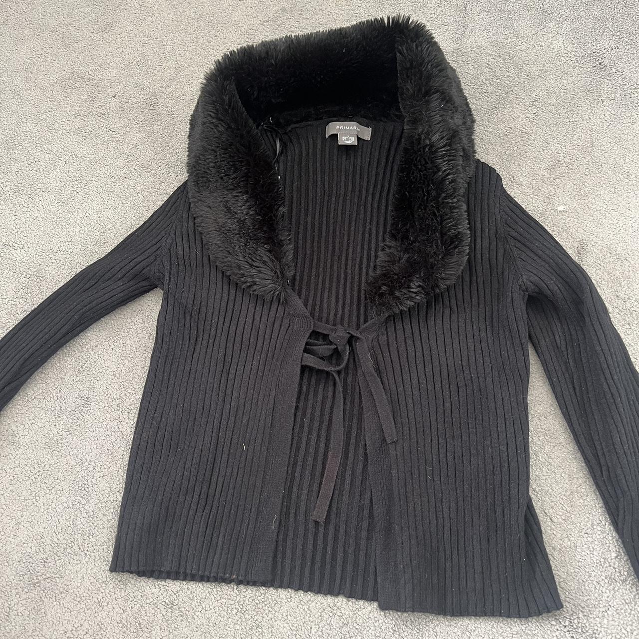 Primark black fluffy cardigan best sale