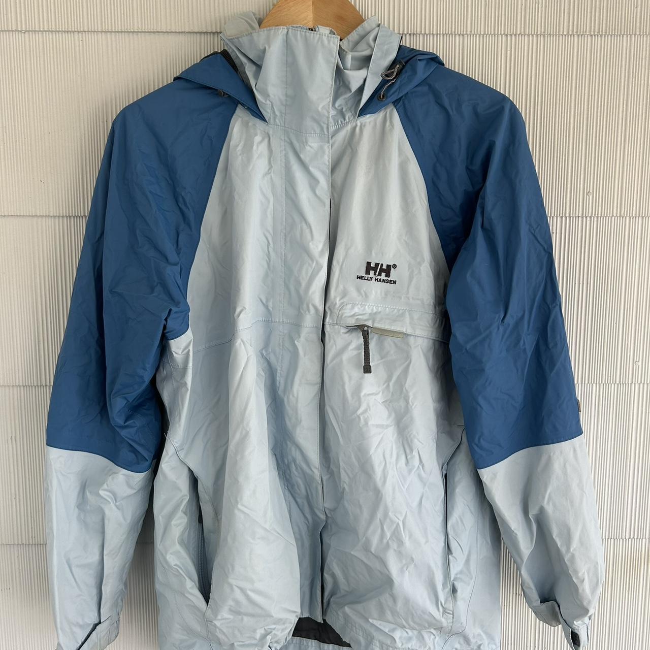 HUK Rain jacket Small stain on front - Depop