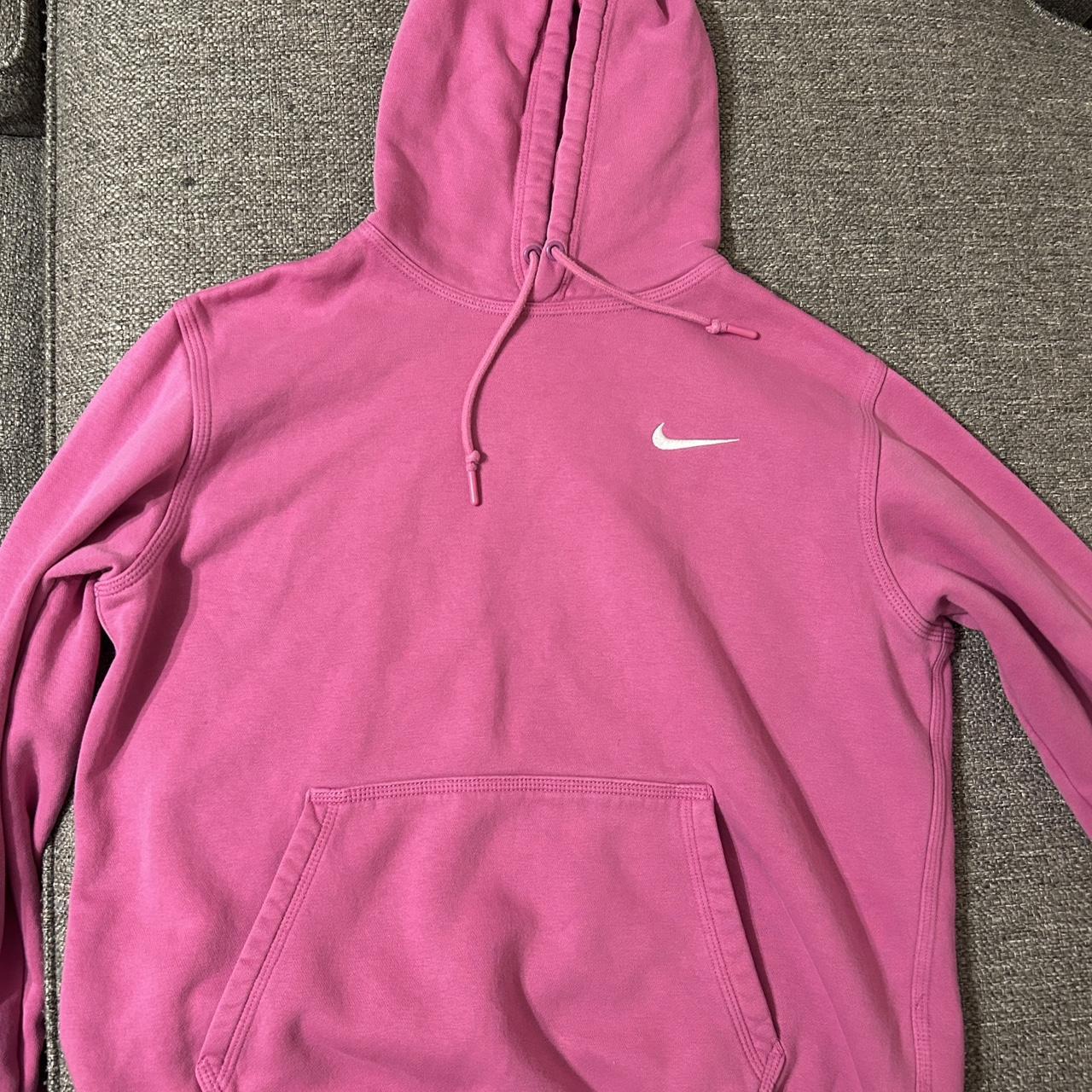 Pink Nike Hoodie Size medium - Depop
