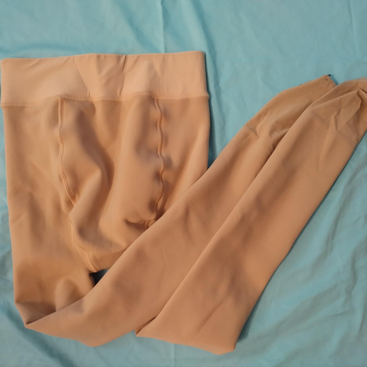 Nude Fleece Lined Tights No tags, no brand.... - Depop