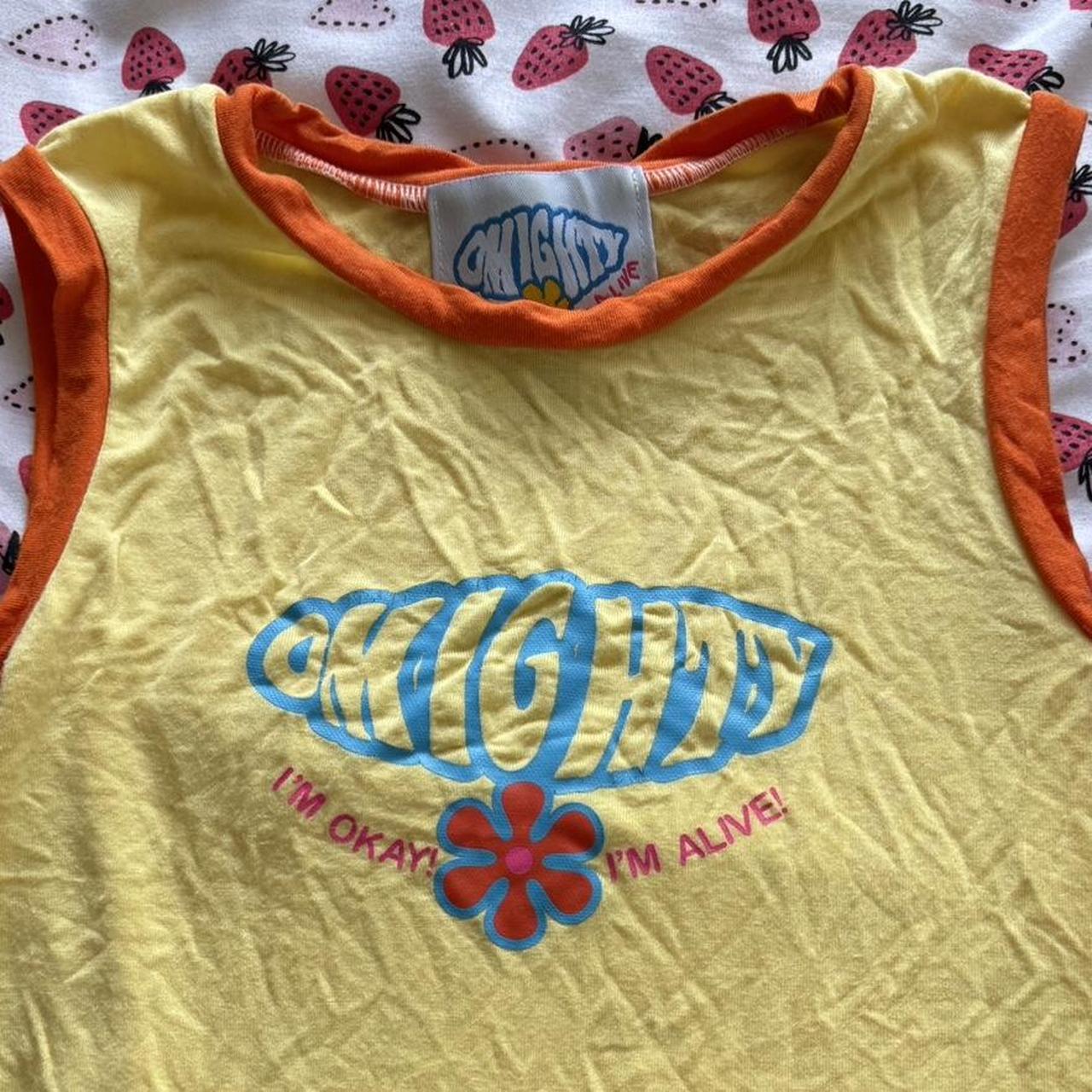 Omighty Yellow Tank Only Worn Once Very Wrinkly Depop