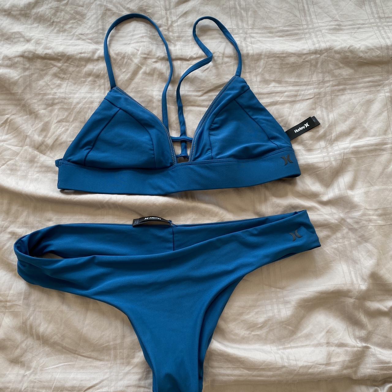 Hurley blue bikini. Lovely deep blue green color.... Depop