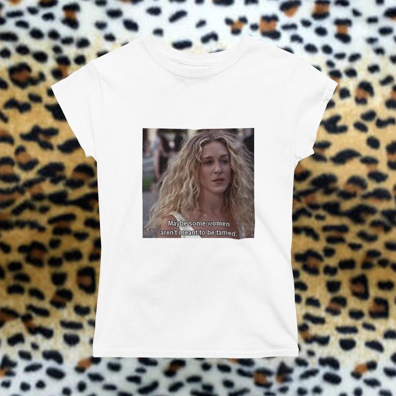 Sex and the City Carrie Bradshaw Baby Tee / Y2k Baby... - Depop