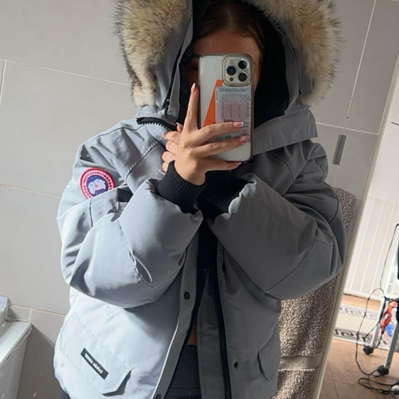 Light grey canada goose coat best sale