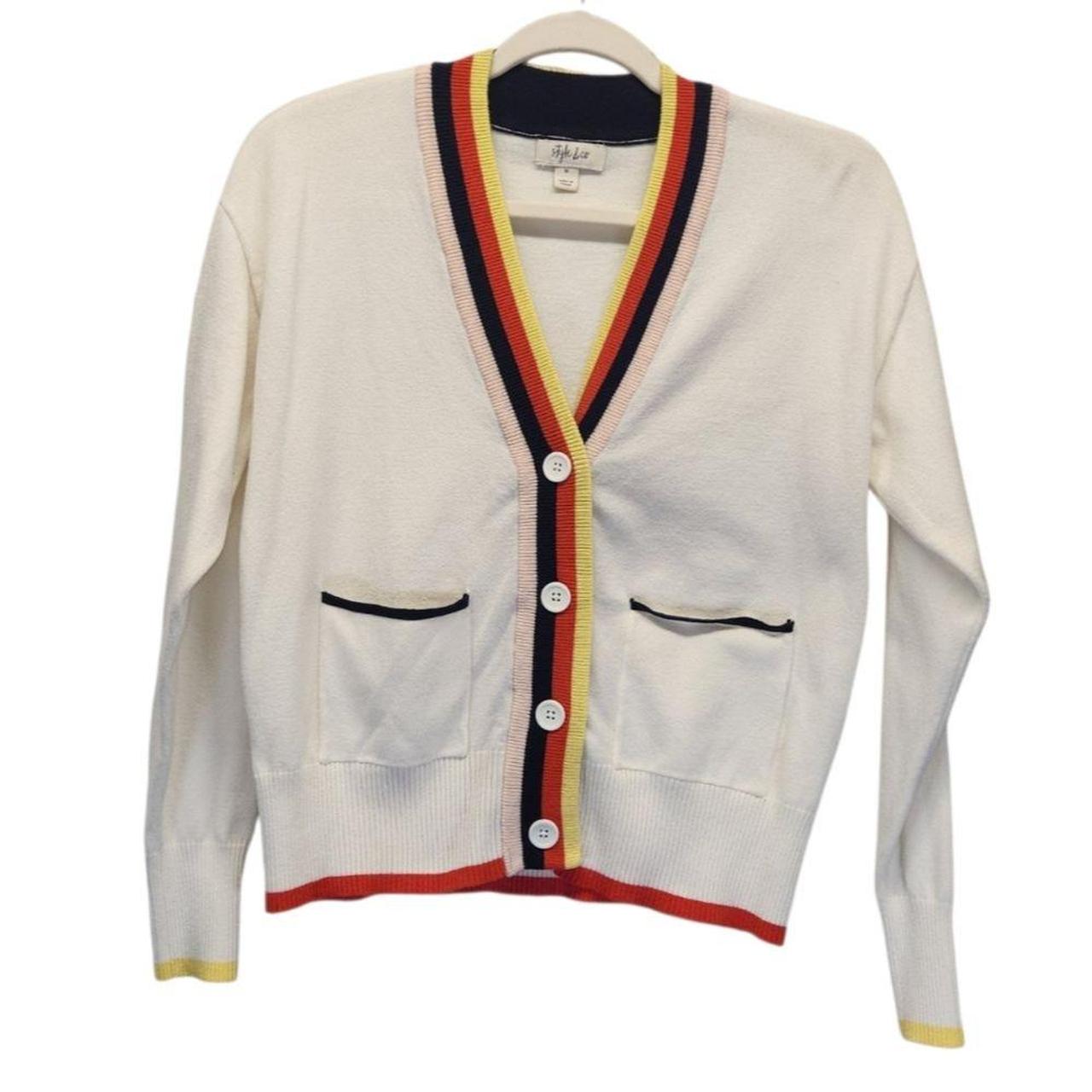 Source Unknown Women's Cardigan - Cream/Red - M –… - image 2