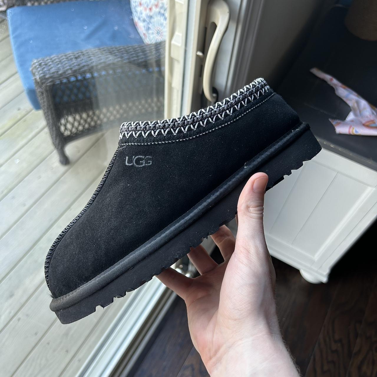 mens black leather ugg slippers