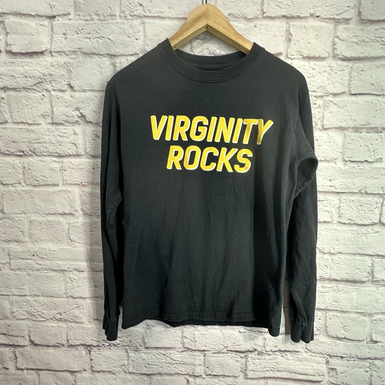 Virginity rocks long sleeve t shirt! size small!