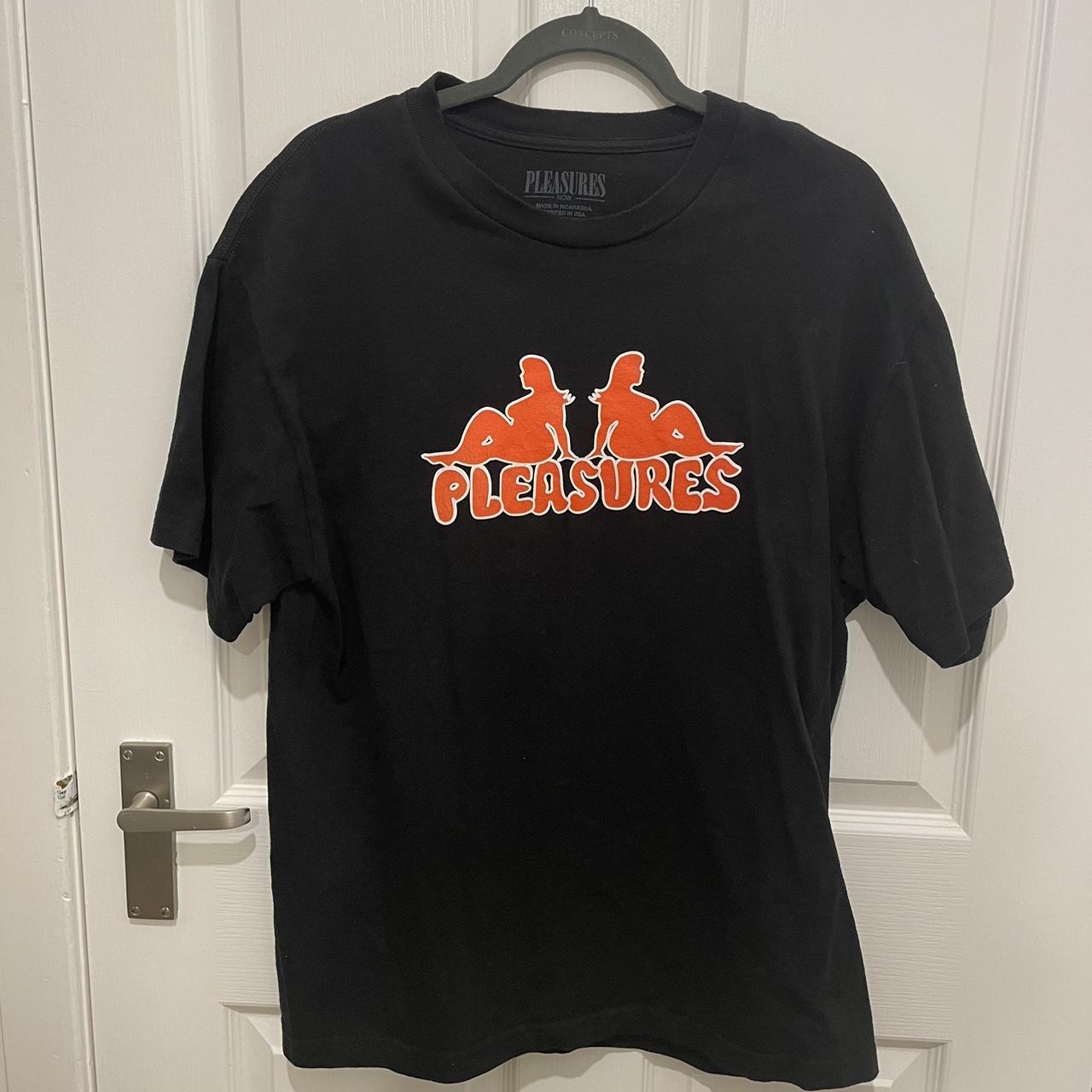 Pleasures large black tshirt p2p 21inch L - Depop