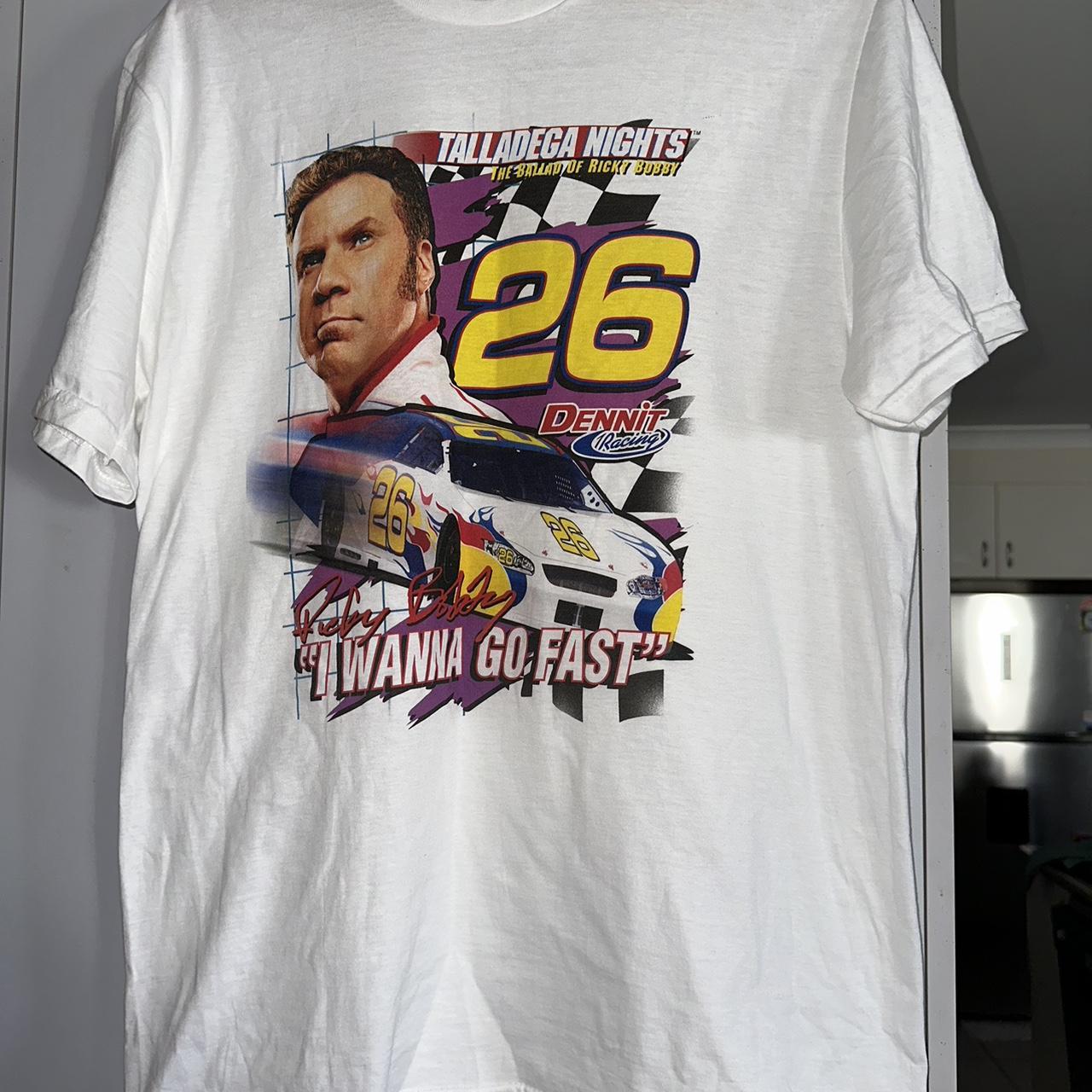 Ricky Bobby Talladega Nights white and... | Depop, image size:1280x1280