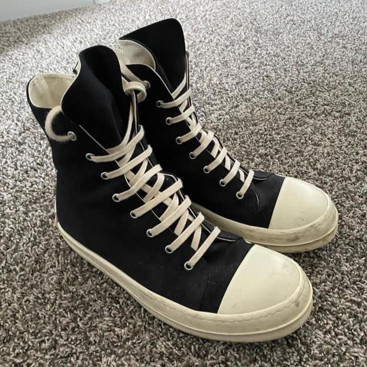 RICK OWEN (RAMONES HIGH SIZE 10)🙏🏽🔥🔥 (Comes with box)... - Depop