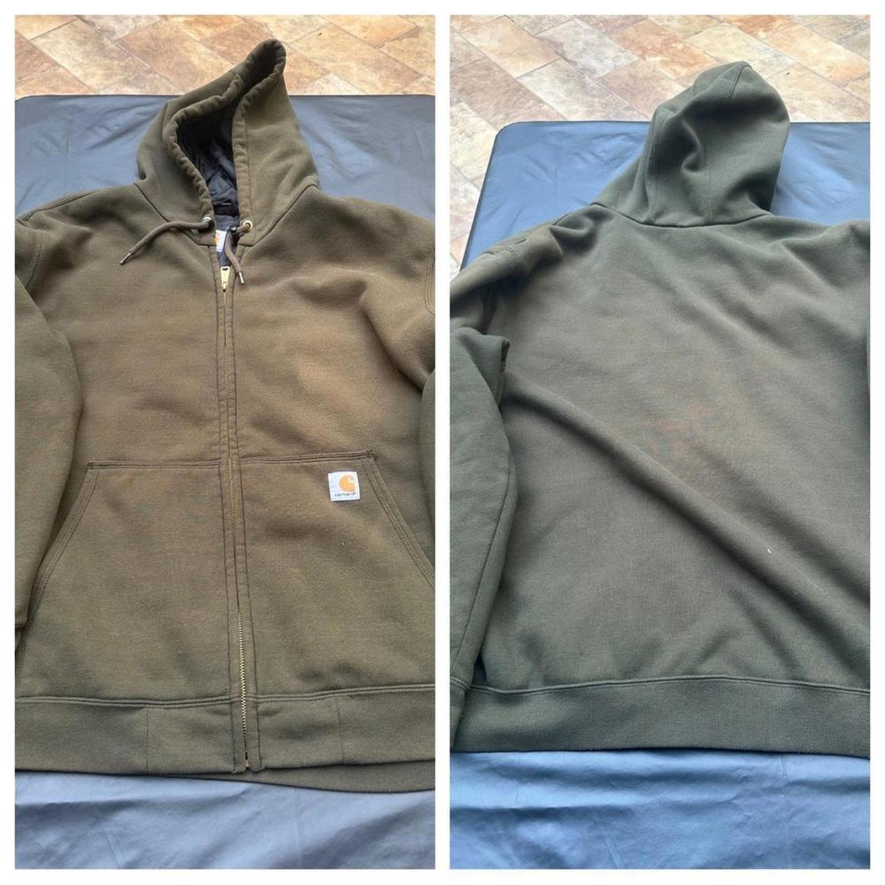 Vintage Carhartt zip up hoodie size 3XL Lined with | Depop