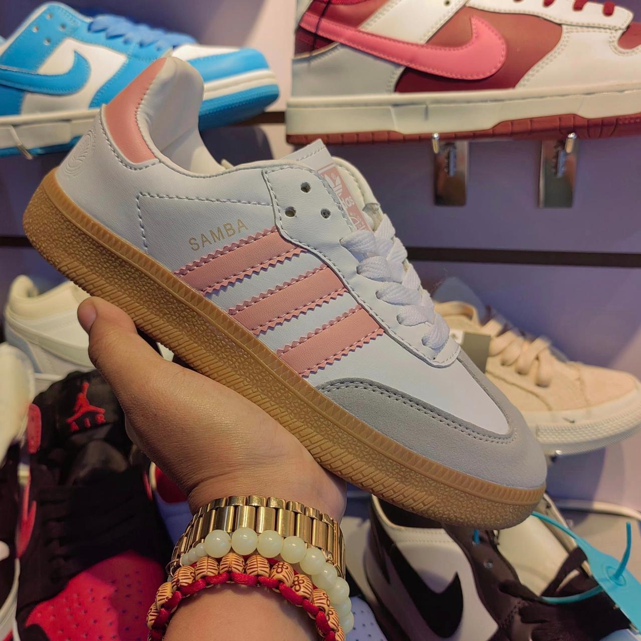 Adidas Samba Pink White - Depop