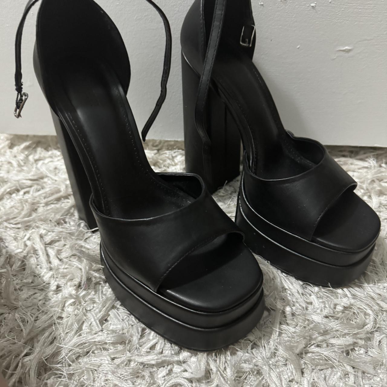 sandalias altas negras forever 211
